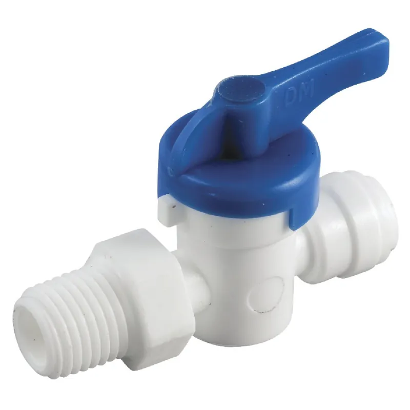 Anderson Metals 53901-0404 1/4 In. x 1/4 In. MIP Plastic Push-In Ball Valve