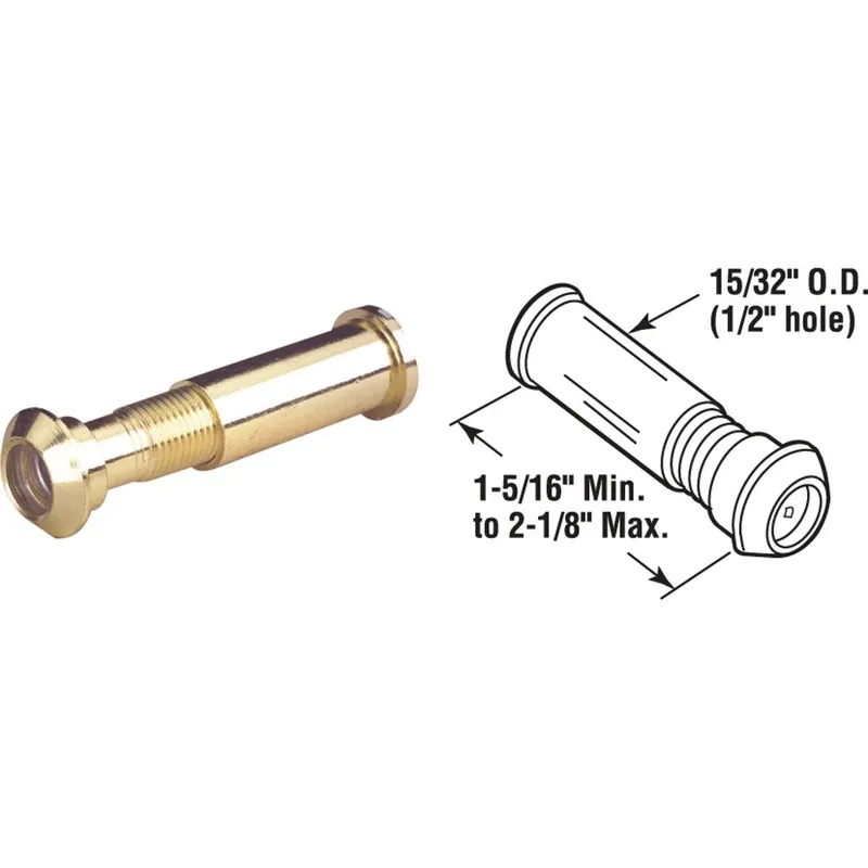 Defender Security U9983 Solid Brass 1/2 In. Hole Door Viewer