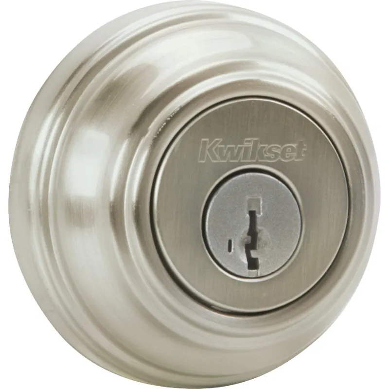 Kwikset 98015SMTCPK4V1 Signature Series Satin Nickel Single Cylinder Deadbolt