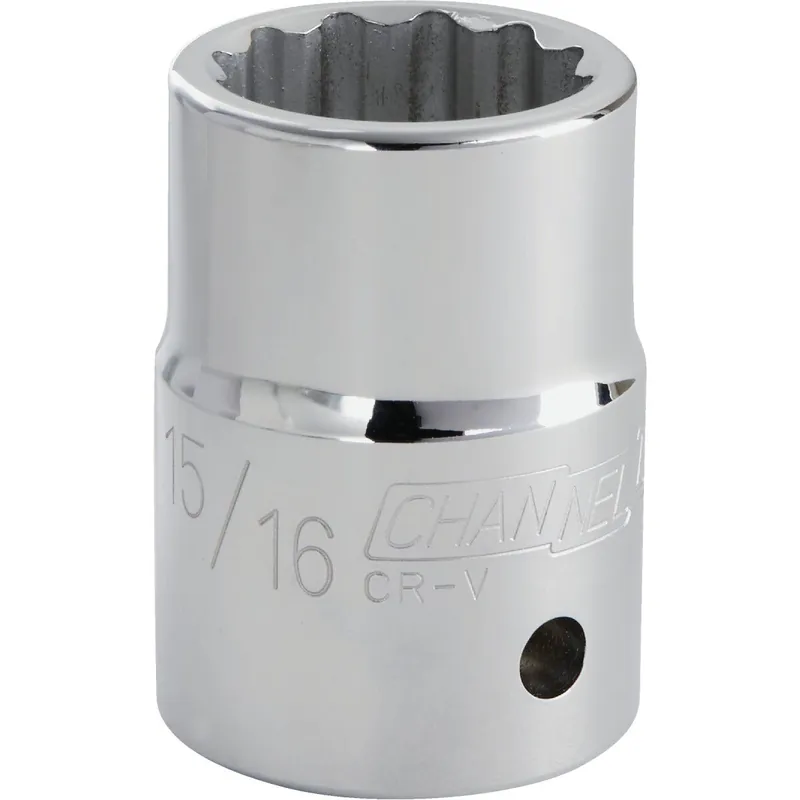 Channellock 308935 3/4 In. Drive 15/16 In. 12-Point Shallow Standard Socket