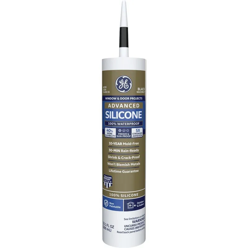 GE 2813670 Advanced Silicone 2 Window & Door Sealant Black 10.1oz