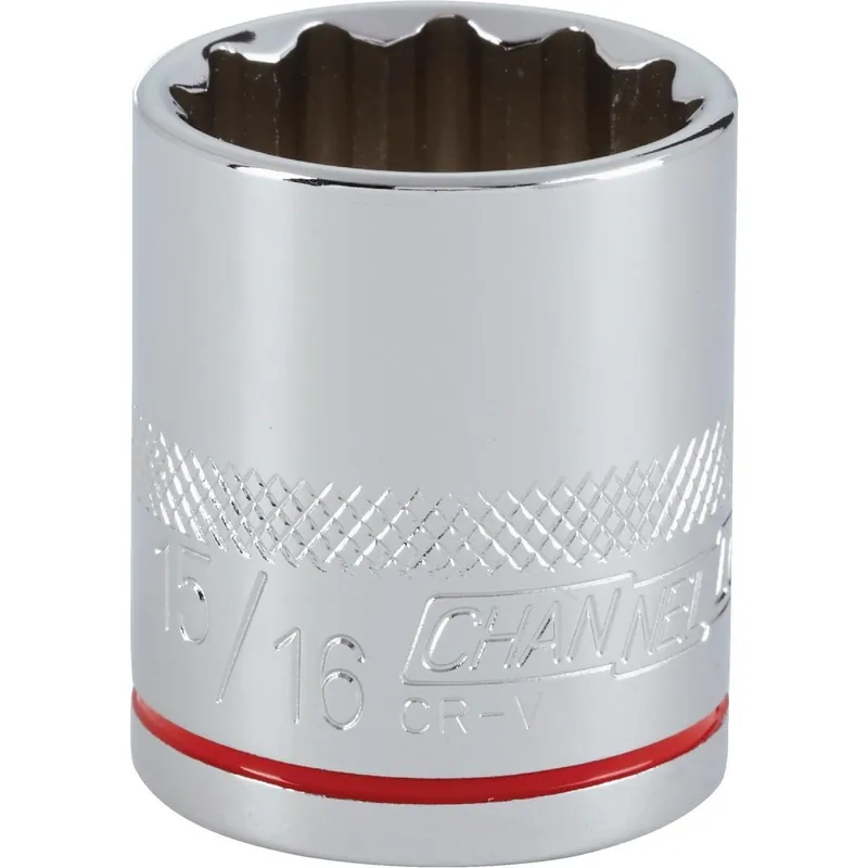 Channellock 333166 1/2 In. Drive 15/16 In. 12-Point Shallow Standard Socket