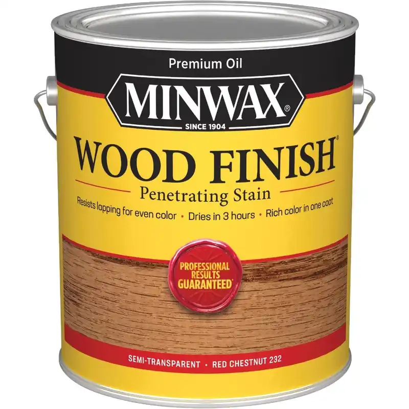 Minwax 710890000 Wood Finish VOC Penetrating Stain Red Chestnut 1 Gal.