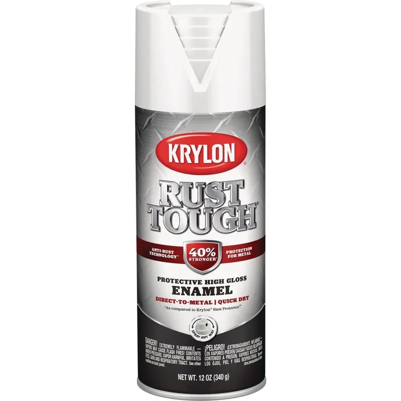 Krylon K09200008 Rust Tough 12 Oz. Gloss Alkyd Enamel Spray Paint White