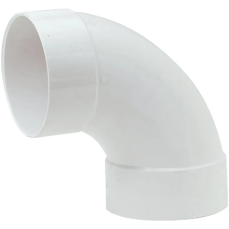 IPEX 414164BC Canplas 4 In. SDR 35 90 Deg. PVC Sewer and Drain Sanitary Elbow (1/4 Bend)
