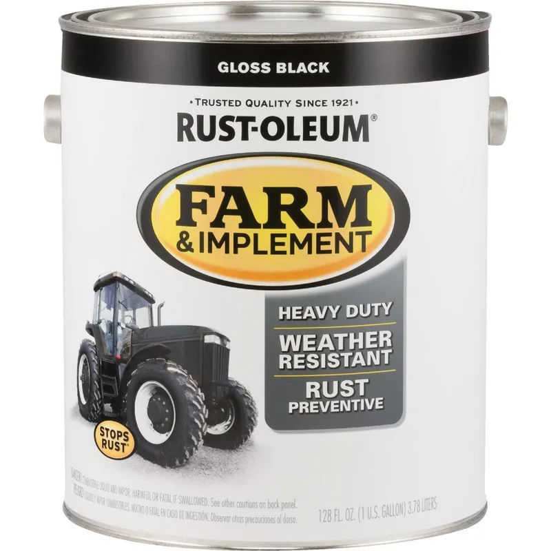 Rust-Oleum 280165 Farm & Implement Enamel 1 Gallon Black Gloss Replacement MPN