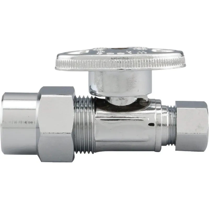 ProLine 191-732HC 1/2 In. CPVC x 3/8 In. Compression Brass Quarter Turn Straight Valve