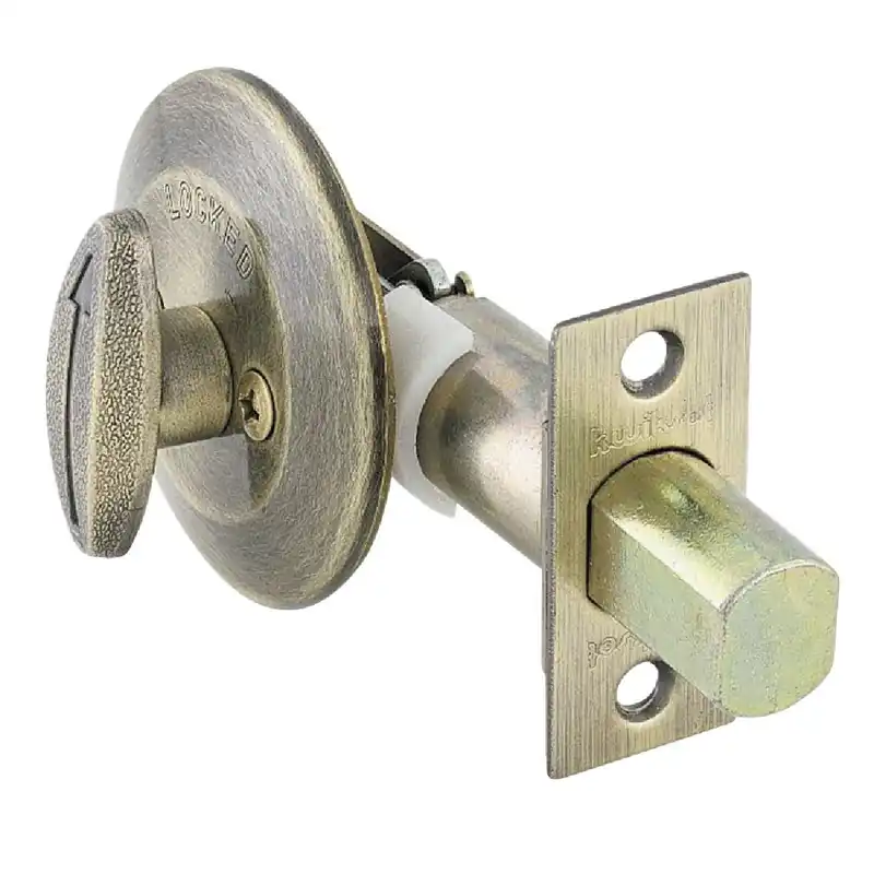 Kwikset 6635CP Plus Antique Brass Single Sided Deadbolt