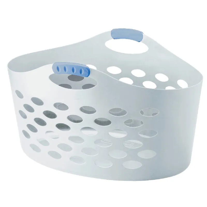 Rubbermaid FG260100WHT Flex 'N Carry White Laundry Basket