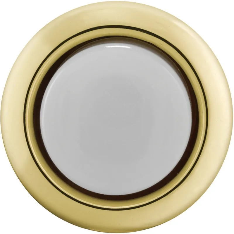 Heath Zenith SL-765-00 Wired Gold Round LED Lighted Doorbell Push-Button