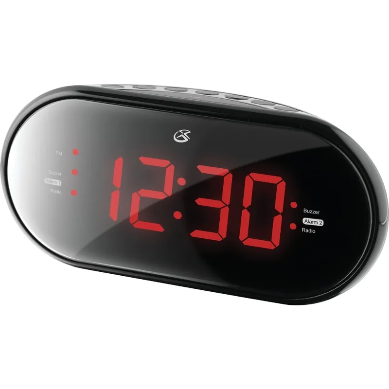 GPX C253B Dual Alarm Clock Radio Each