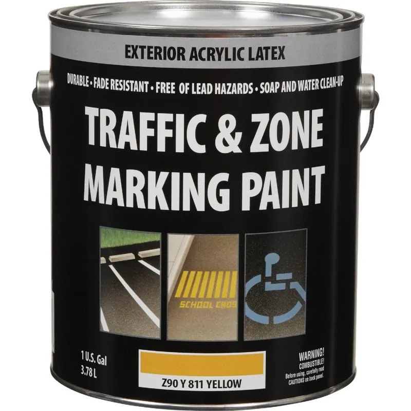 Traffic And Zone Z90Y00811-16 Traffic & Zone Yellow Latex Gallon Traffic Paint