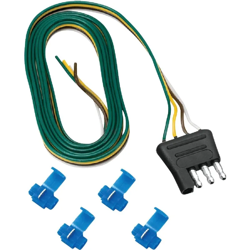 Reese Towpower 118033 4-Flat 48 In. Vehicle Side Connector with Wire Taps
