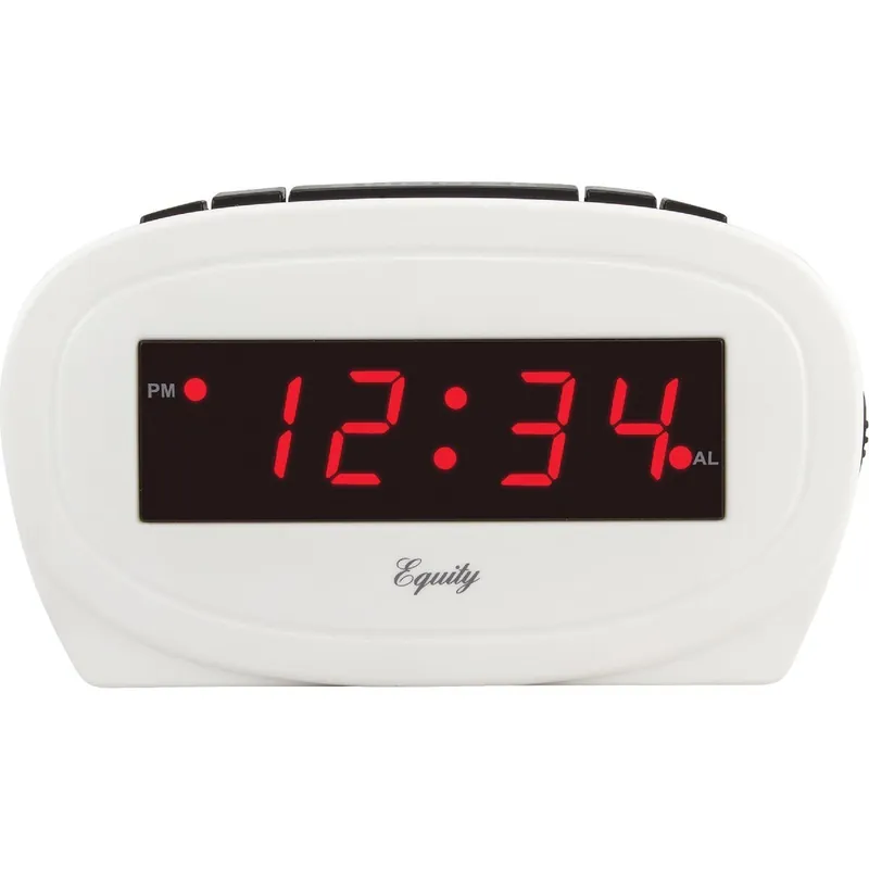 La Crosse Technology 30227 Equity White Electric Alarm Clock