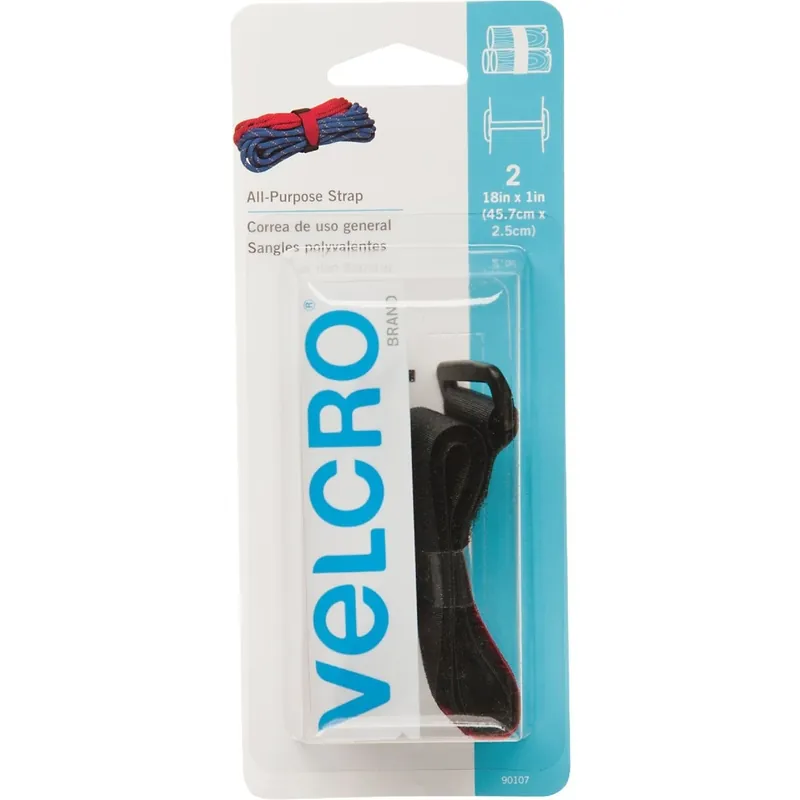 Velcro 90107 VLC90107 Black All-Purpose Hook & Loop Strap (2 Ct.)