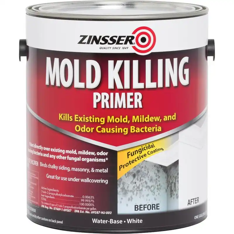 Zinsser 276049 Mold Killing Interior/Exterior Primer White 1 Gal.