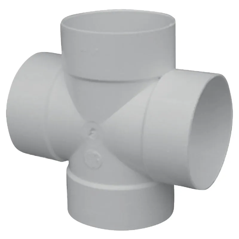 IPEX 414450BC Canplas SDR35 Sewer and Drain 4 In. Solvent Weld PVC Cross