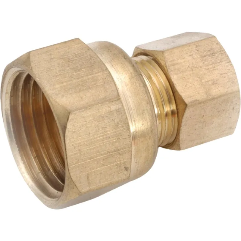 Anderson Metals 750066-0408 Brass Union Compression Adapter 1/4 In. x 1/2 In.