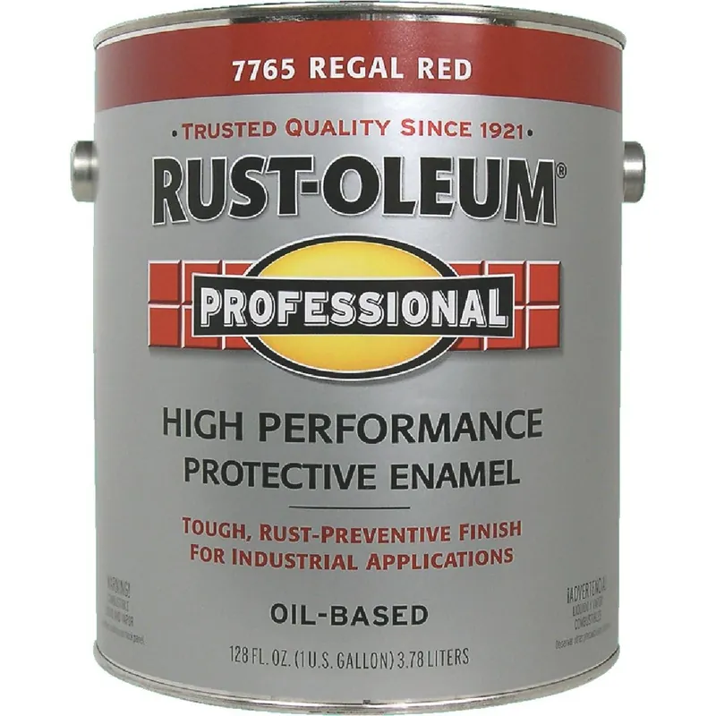 Rust-Oleum 215965 Professional Oil-Based Gloss VOC Formula Rust Control Enamel Regal Red 1 Gal.