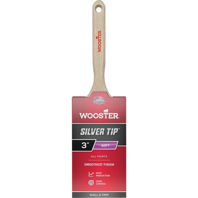 Wooster Brush 5220-3 WOB5220-3 SILVER TIP 3 In. Chisel Trim Flat Sash Paint Brush