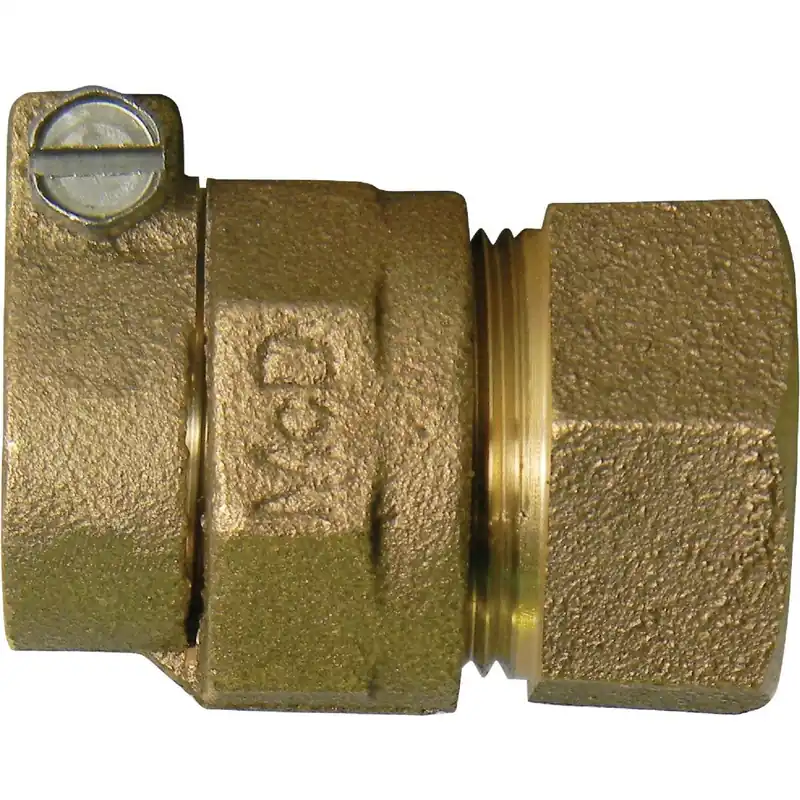 A Y McDonald 74754-22B 1 In. CTS x 1 In. FIPT Brass Low Lead Connector