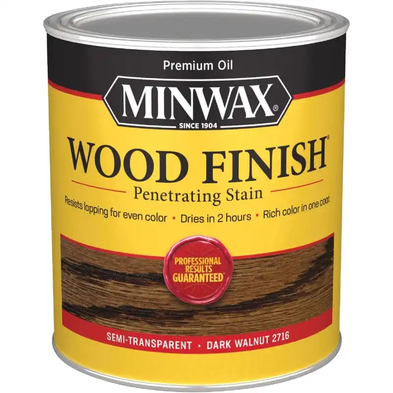 Minwax 70012444 Wood Finish Penetrating Stain Dark Walnut 1 Qt.