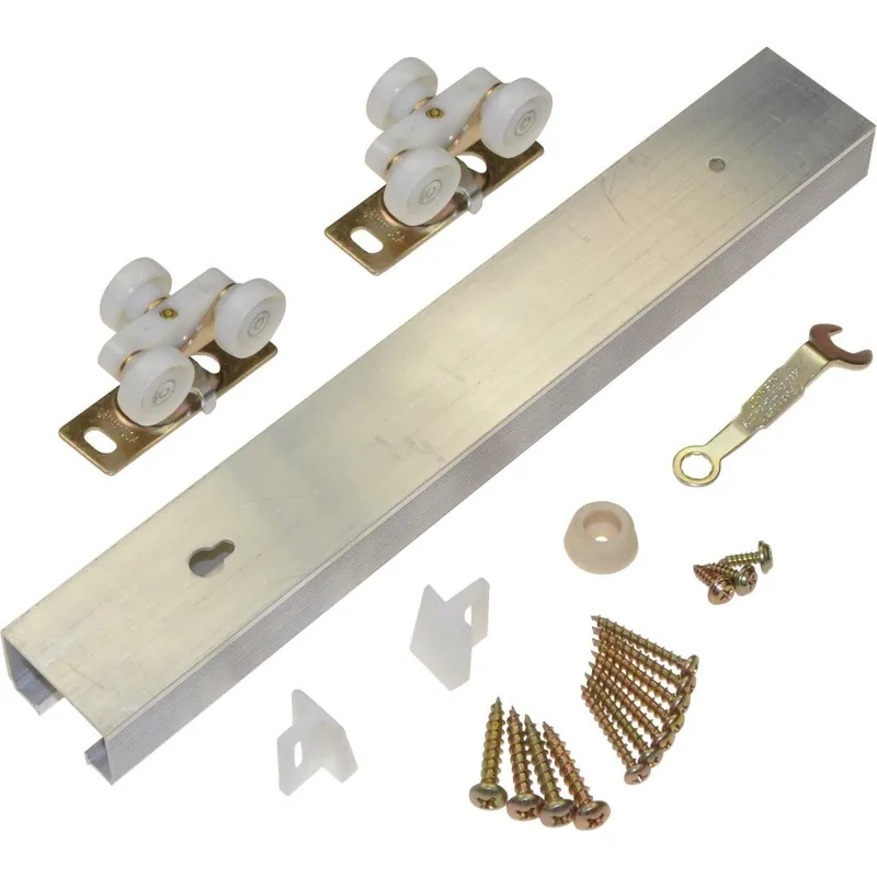 Johnson Hardware 100721DR Pocket Door Hardware Set with 72 In. Track