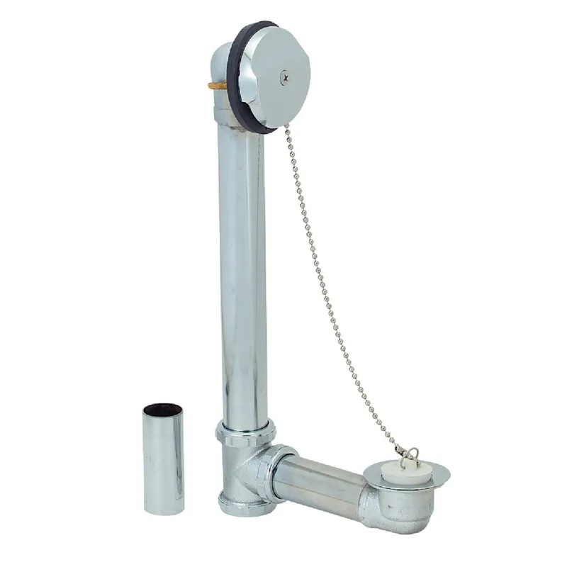Keeney 600SN Brass Bath Drain with Polished Chrome Trim and Waste & Overflow