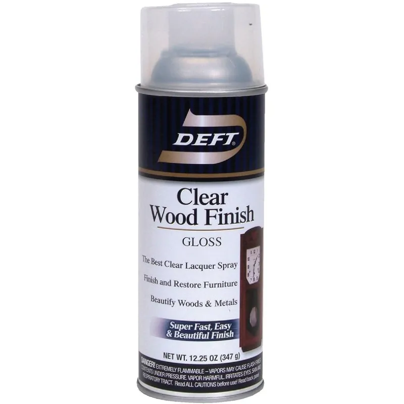 Deft DFT010/54 12.25 Oz. Gloss Clear Wood Finish Interior Spray Lacquer
