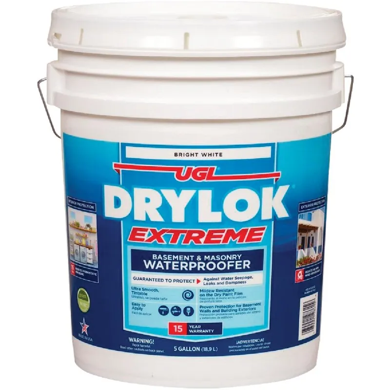 Drylok 28615 White Basement & Masonry Waterproofer Concrete Sealer 5 Gal.