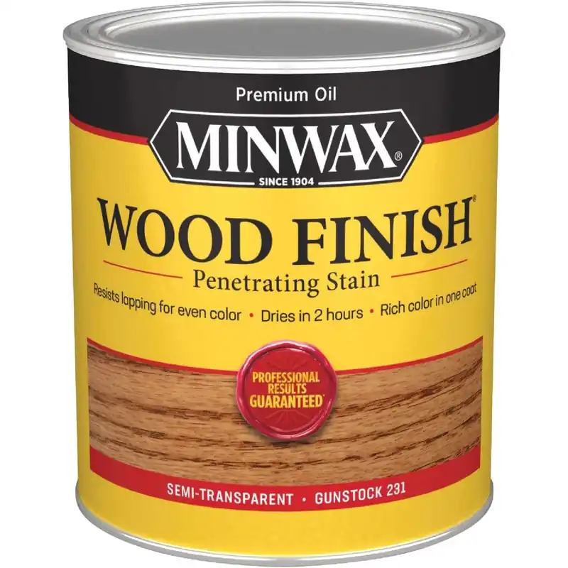 Minwax 700454444 Wood Finish Penetrating Stain Gunstock 1 Qt.