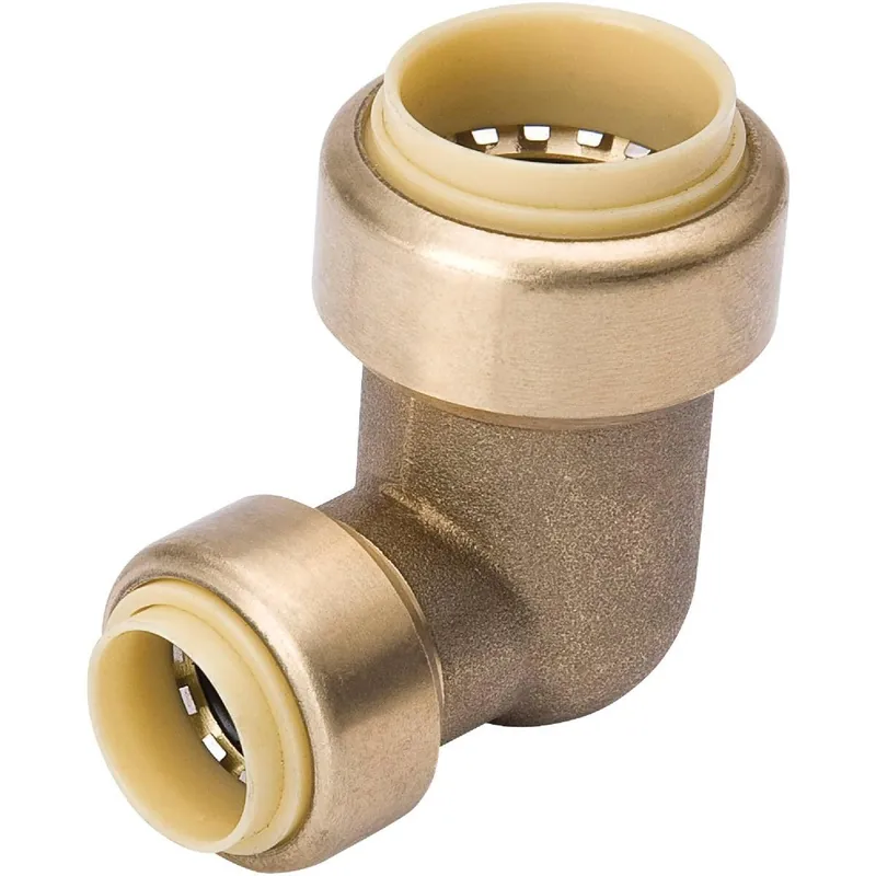 ProLine 6631-043 3/4 In. PF x 1/2 In. PF 90 Deg. Push Fit Brass Elbow (1/4 Bend)