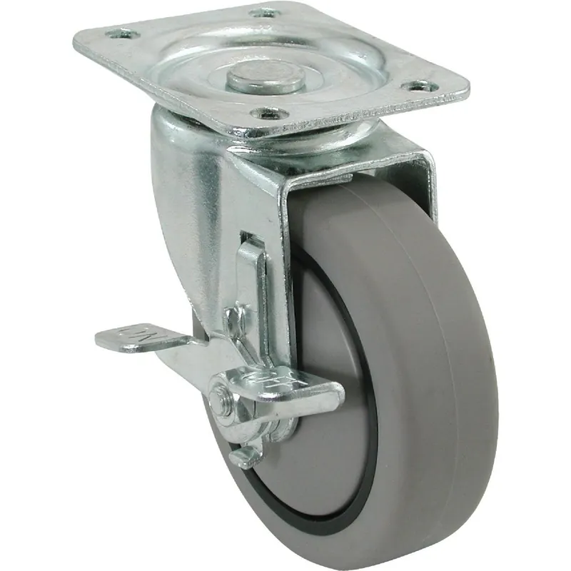 Shepherd Hardware 9736 Caster 4 In. Thermoplastic Swivel Plate with Brake