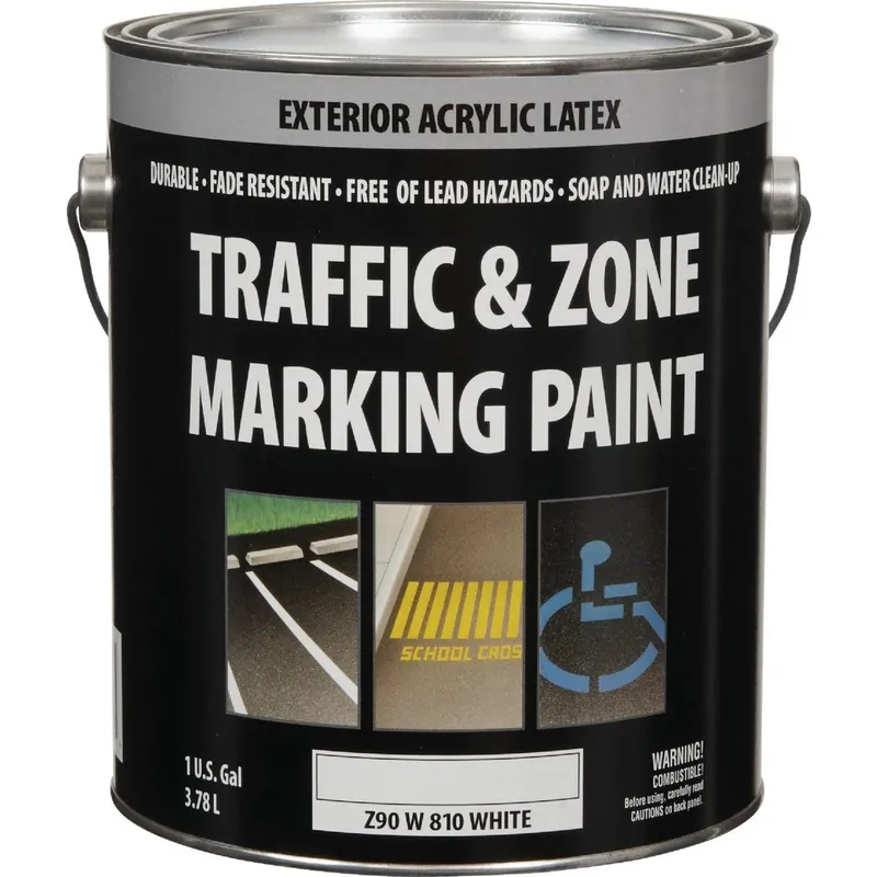 Traffic And Zone Z90W00810-16 Traffic & Zone White Latex Gallon Traffic Paint