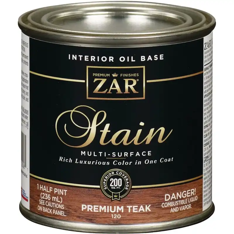 ZAR 12006 Oil-Based Wood Stain Premium Teak 1/2 Pt.