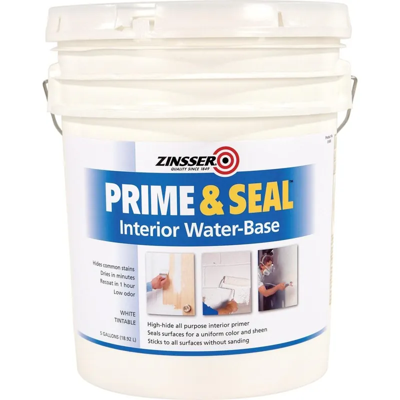 Zinsser 1800 Interior Prime & Seal Water-Based Primer White 5 Gal. Replacement MPN