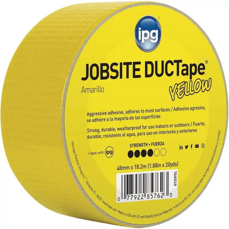 Intertape 6720YEL DUCTape 1.88 In. x 20 Yd. General Purpose Duct Tape, Yellow