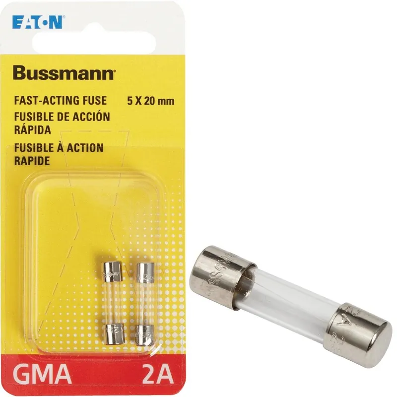Bussmann BP/GMA-2A 2A GMA Glass Tube Electronic Fuse (2-Pack)
