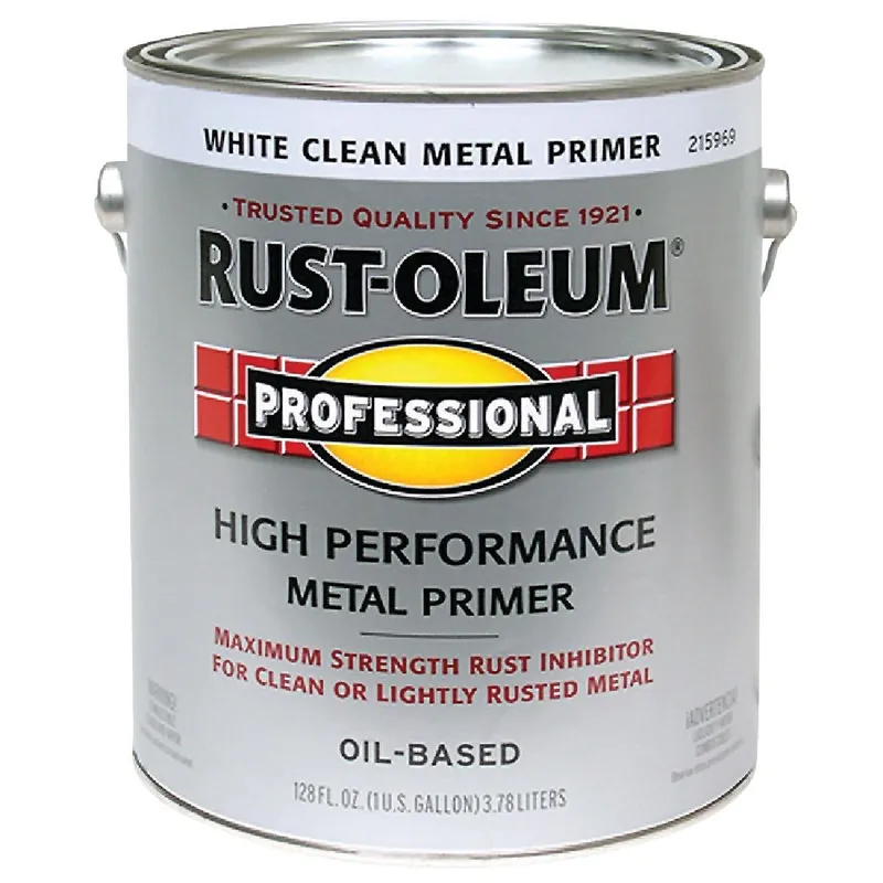 Rust-Oleum 215969 Professional Oil-Based Flat VOC Formula Metal Primer White 1 Gal.
