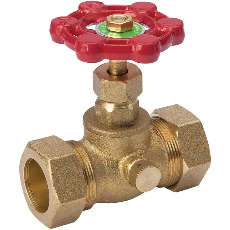 ProLine 105-613NL Cast Brass Stop Valve 1/2 In. C X 1/2 In. C
