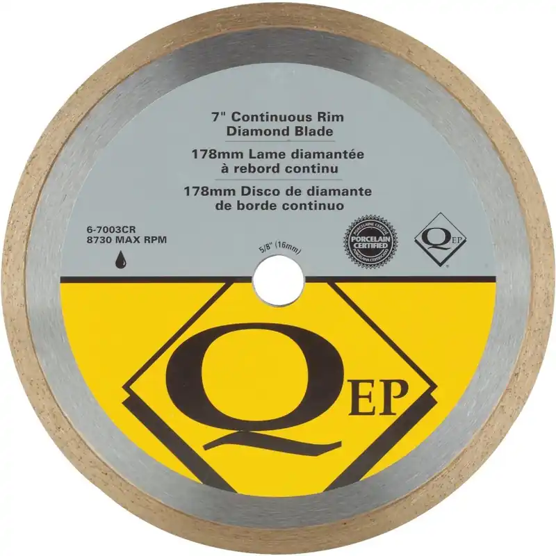 QEP 6-7003Q 7 In. Continuous Rim Wet Cut Diamond Blade