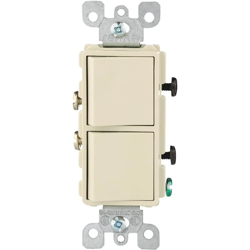 Leviton R51-05634-0IS Single Pole Ivory 15A Duplex Switch