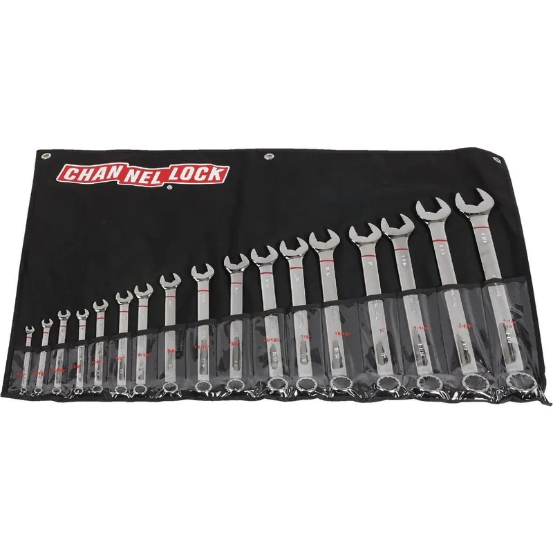 Channellock SNNSL17 Standard 12-Point Combination Wrench Set (17-Piece)