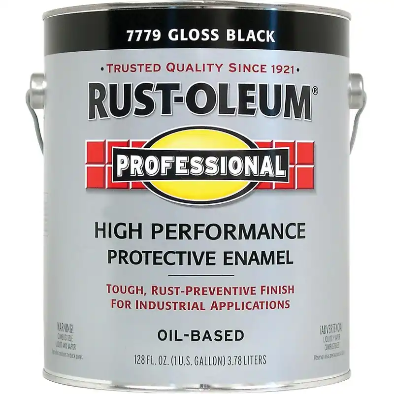 Rust-Oleum 7779402 Professional Oil Based Gloss Protective Rust Control Enamel Black 1 Gal.