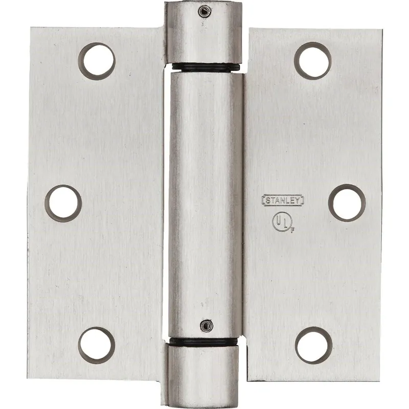National N350777 Satin Nickel Square Spring Door Hinge