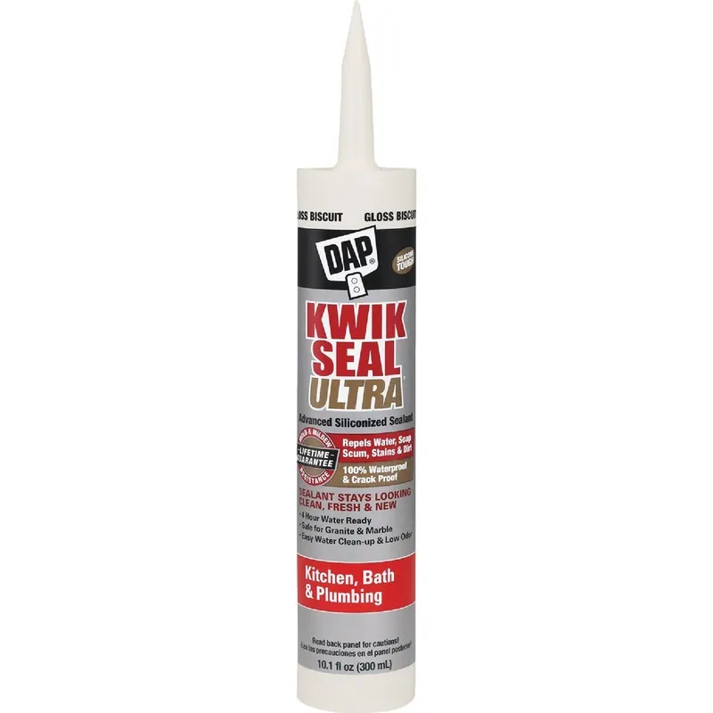 DAP 18899 KWIK SEAL ULTRA 10.1 Oz. Biscuit Siliconized Kitchen & Bath Sealant