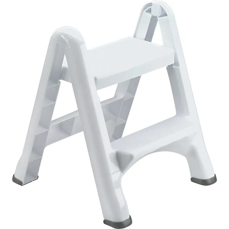 Rubbermaid FG420903WHT White 2-Step Folding Step Stool