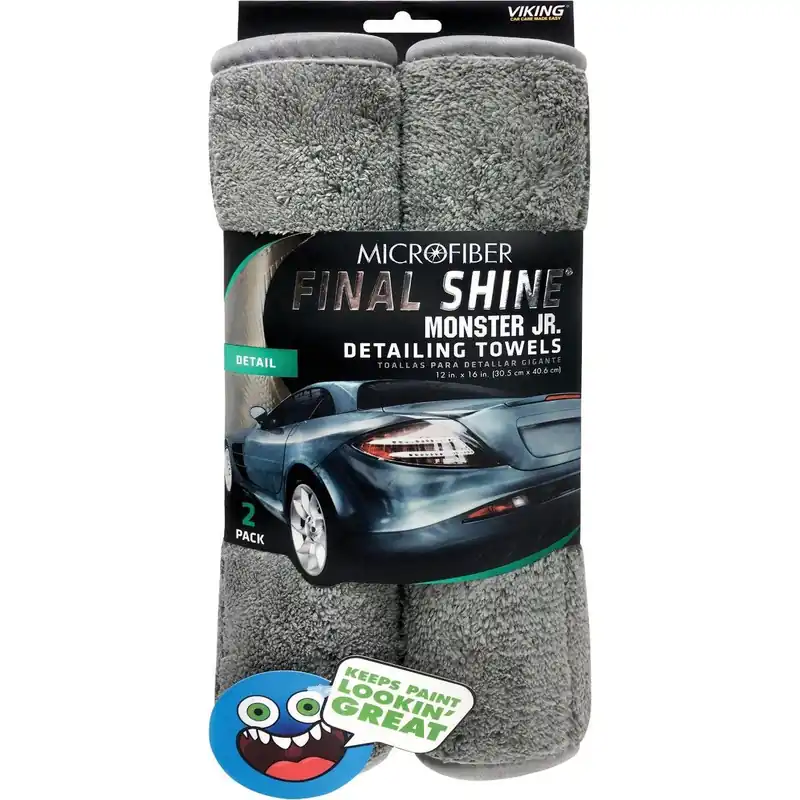 Viking 953800 Final Shine Monster Jr. Detailing Towel 12 In. x 16 In. 2-Pack