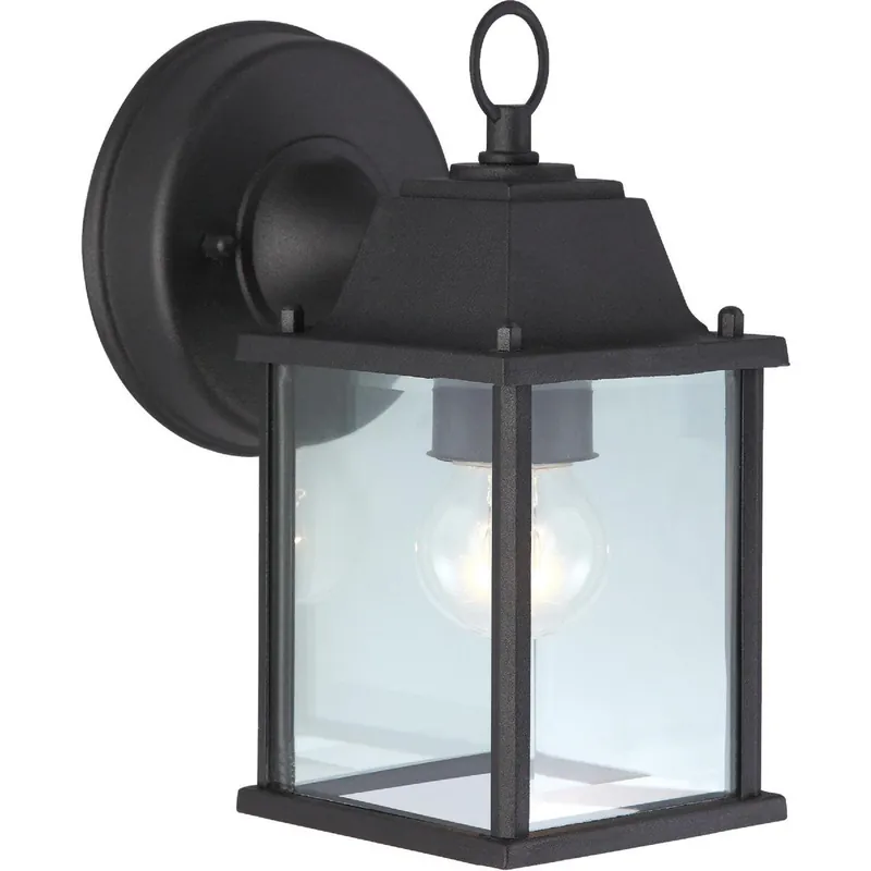 Home Impressions IOL3BK 100W Incandescent Black Lantern Outdoor Wall Light Fixture