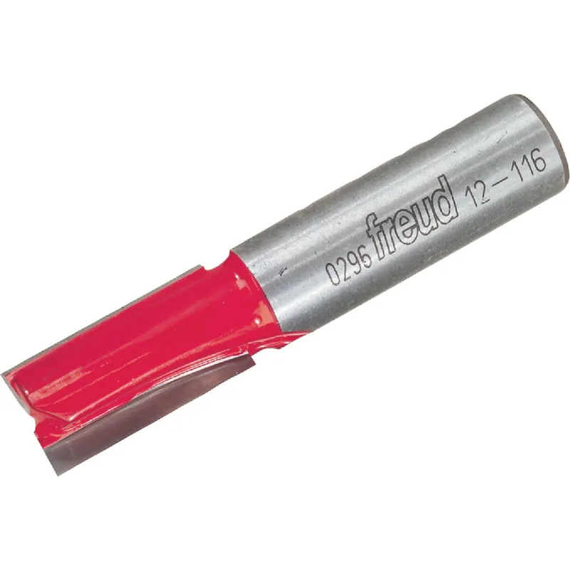 Freud 12-116 Carbide Tip 1/2 In. Double Flute Straight Bit